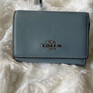 Coach Tri-Fold wallet, medium, Never used, Denim Blue, NWT